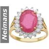 Image 1 : 5.13 ct Ruby & Diamond Ring 14kt Gold