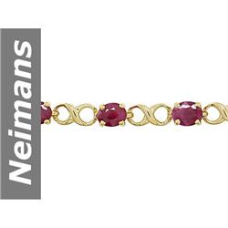 7.50 ct Ruby Bracelet 14kt Gold