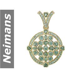 10.30 ct Green Sapphire Pendant 14kt Gold