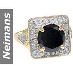 4.15 ct Black & White Diamond Ring 14kt Gold