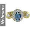 Image 1 : 1.78 ct Ceylon Sapphire & Diamond Ring 14kt Gold