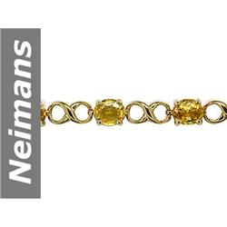 11.44 ct Yellow Sapphire Bracelet 14kt Gold