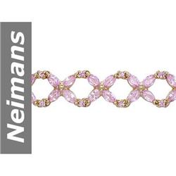 11.20 ct Pink Sapphire Bracelet 14kt Gold