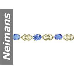 6.00 ct Tanzanite Bracelet 14kt Gold