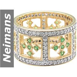 1.73 ct Tsavorite & Diamond Ring 14kt Gold