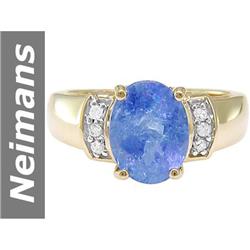 2.98 ct Tanzanite & Diamond Ring 14kt Gold