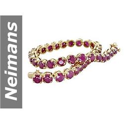 17.50 ct Ruby Bracelet 14kt Gold