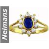 Image 1 : 1.08 ct Blue & White Sapphire Ring 14kt Gold