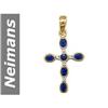 Image 1 : 1.15 ct Blue Sapphire & Diamond Pendant 14kt Gold