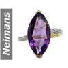 Image 1 : 8.04 ct Amethyst & Diamond Ring 14kt Gold