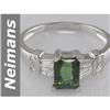 Image 1 : Gem quality 1.72 ct Green Tourmaline & Diamond Ring 14kt Gold $1 No Reserve