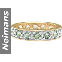5.60 ct Green Sapphire Ring 14kt Gold