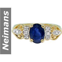 .99 ct Sapphire & Diamond Ring 14kt Gold