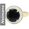 Image 1 : 3.01 ct Black Spinel & Diamond Ring 14kt Gold