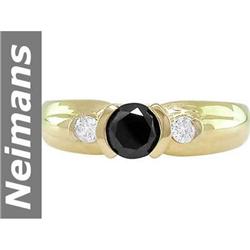.75 ct Black & White Diamond Gents Ring 9kt Gold