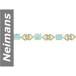 4.80 ct Aquamarine Bracelet 14kt Gold