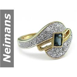 .78 ct Green Tourmaline & Diamond Ring 14kt Gold