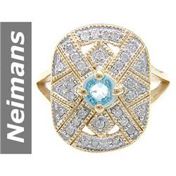 .82 ct Aquamarine & Diamond Ring 14kt Gold