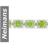 Image 1 : 20.32 ct Peridot & White Sapphire Bracelet 14kt Gold