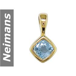 .65 ct Blue Topaz Pendant 14kt Gold