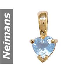 .30 ct Blue Topaz Pendant 14kt Gold