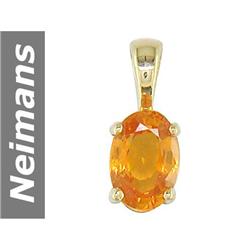 .60 ct Orange Sapphire Pendant 14kt Gold