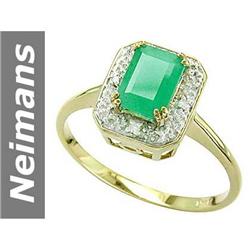 .77 ct Emerald & Diamond Ring 14kt Gold