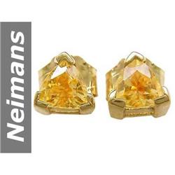 .42 ct Citrine Earrings 14kt Gold