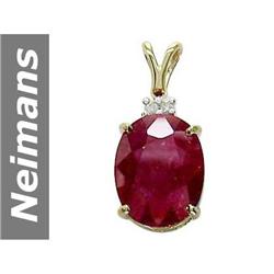 10.06 ct Ruby & Diamond Ring 14kt Gold