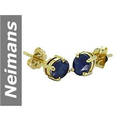 1.00 ct Sapphire Earrings 14kt Gold
