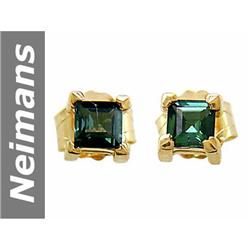 .32 ct Green Tourmaline Earrings 14kt Gold