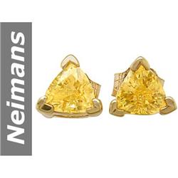 .80 ct Citrine Earrings 14kt Gold