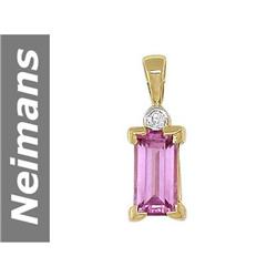 .56 ct Pink Spinel & Diamond Pendant 14kt Gold