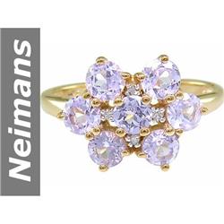 2.50 ct Violet Spinel & Diamond Ring 14kt Gold