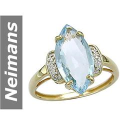 3 ct Aquamarine Ring 14kt Gold
