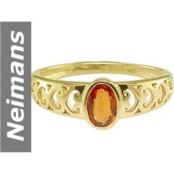 .60 ct Orange Sapphire Ring 14kt Gold