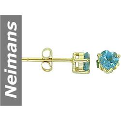 .60 ct Light Swiss Blue Topaz Earrings 14kt Gold