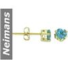 Image 1 : .60 ct Light Swiss Blue Topaz Earrings 14kt Gold