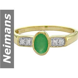 .75 ct Emerald & Diamond Ring 14kt Gold