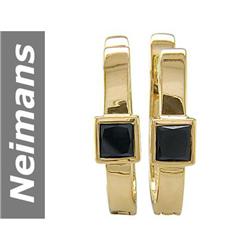 .80 ct Black Diamond Earrings 14kt Gold