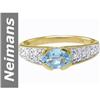 Image 1 : .93 ct Aquamarine & Diamond Ring 14kt Gold