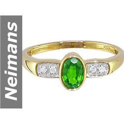 .75 ct Chrome Diopside & Diamond Ring 14kt Gold