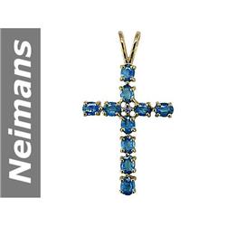 2.33 ct Blue Sapphire Pendant 14kt Gold