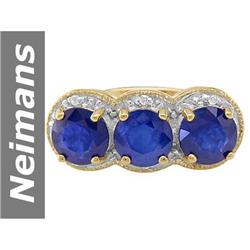 3.05 ct Sapphire & Diamond Ring 14kt Gold