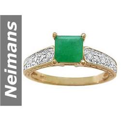 2.68 ct Emerald & Diamond Ring 14kt Gold