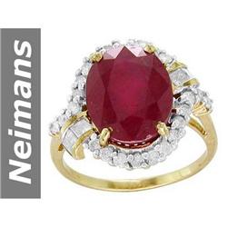 8.72 ct Ruby & Diamond Ring 14kt Gold