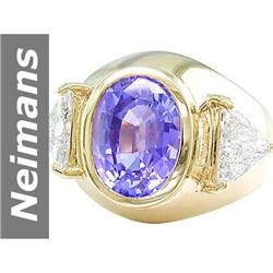 7.44 ct Tanzanite & Diamond Ring 14kt Gold