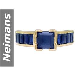 2.90 ct Blue Sapphire Ring 14kt Gold
