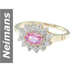 1.27 ct Pink, White Sapphire Ring 14kt Gold
