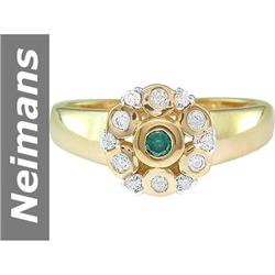 .25 ct Blue Diamond & Diamond Ring 14kt Gold